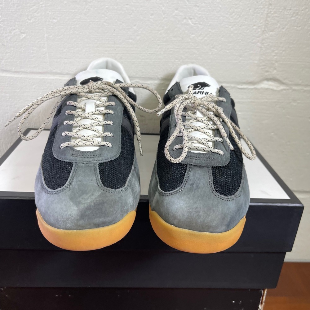 Karhu Mestari Gunmetal Jet Black Suede Low Top Sneaker Shoes Men's 12 US/11 UK - Picture 3 of 12